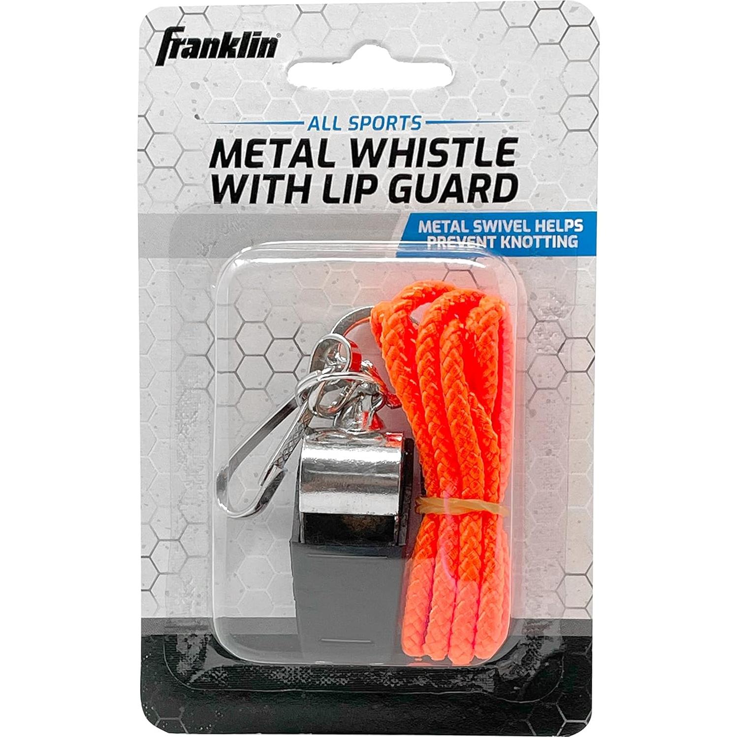 Silbato Metálico Franklin Sports con Protector de Labios