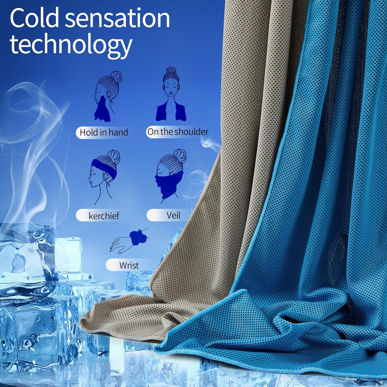 Toalla de Enfriamiento SRsafety 100x29 cm Azul para Deportes