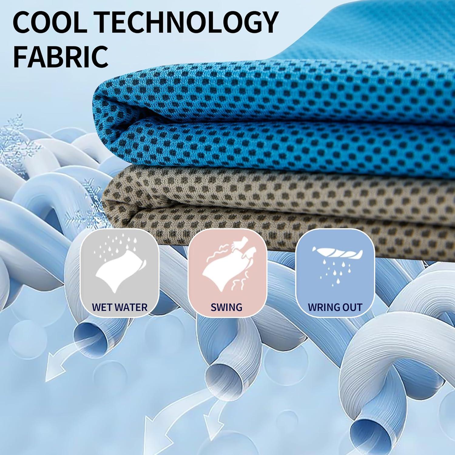 Toalla de Enfriamiento SRsafety 100x29 cm Azul para Deportes