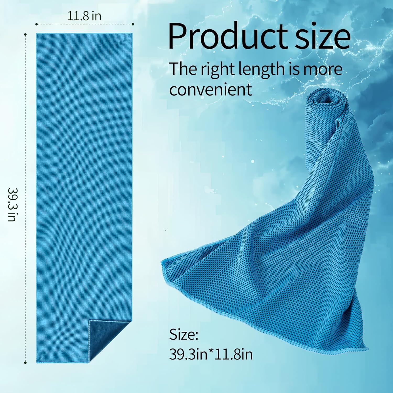 Toalla de Enfriamiento SRsafety 100x29 cm Azul para Deportes