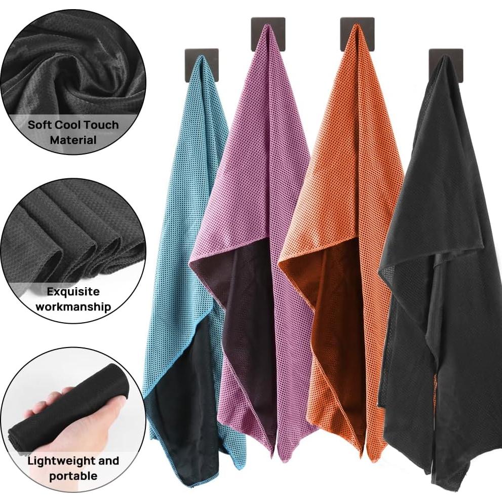 Toalla Enfriadora JBM 101.6x30.5 cm Microfibra Negra