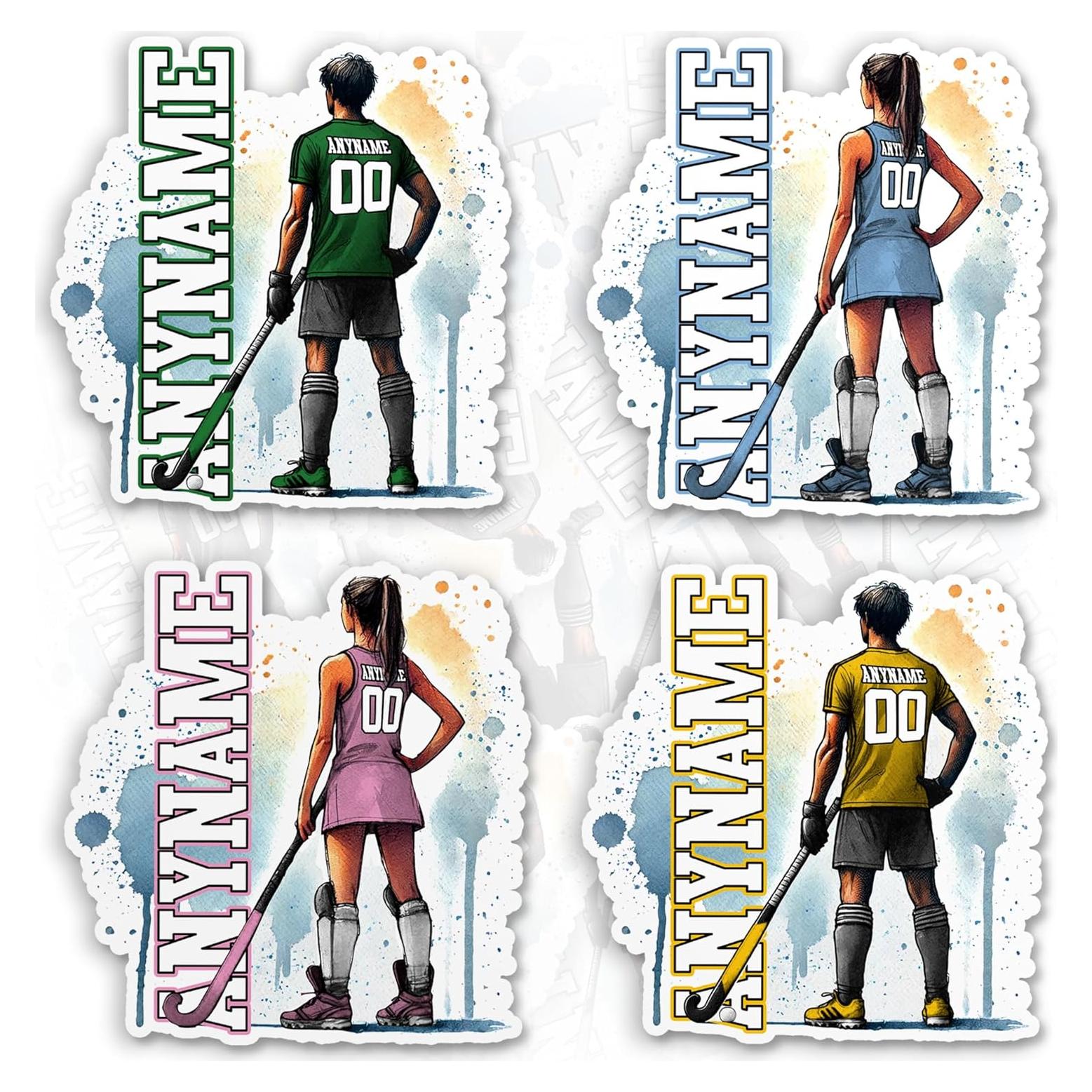 Pegatina Personalizada DINKOUTER para Hockey - Vinilo Impermeable