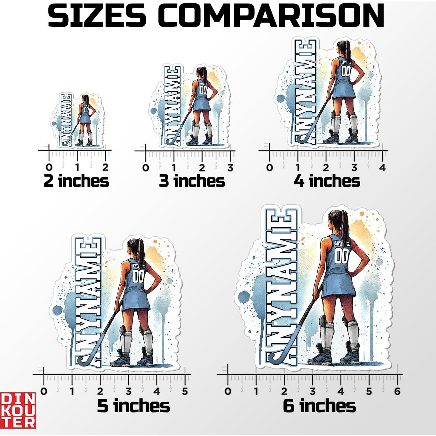 Pegatina Personalizada DINKOUTER para Hockey - Vinilo Impermeable