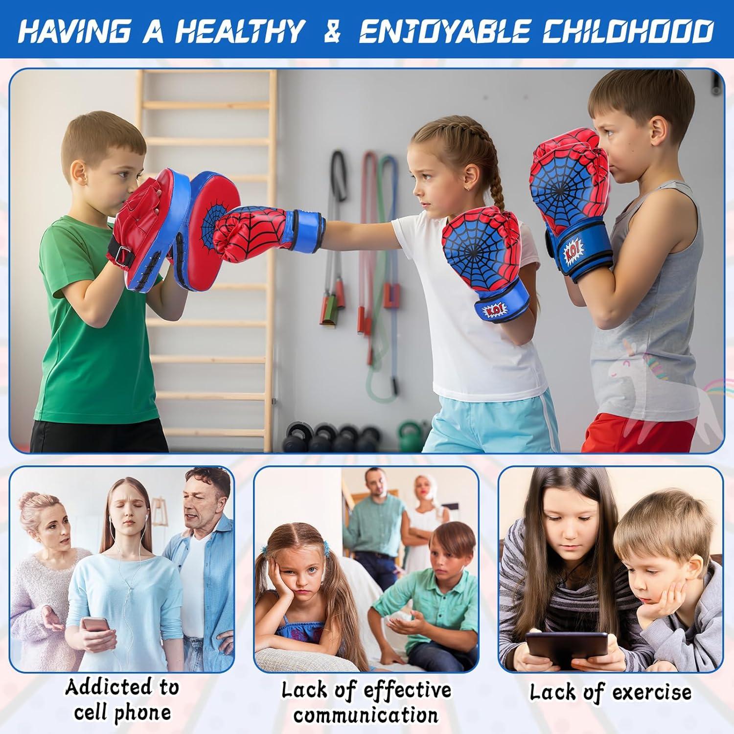 Juego de Guantes de Boxeo y Mitones Motionchic 4oz Niños