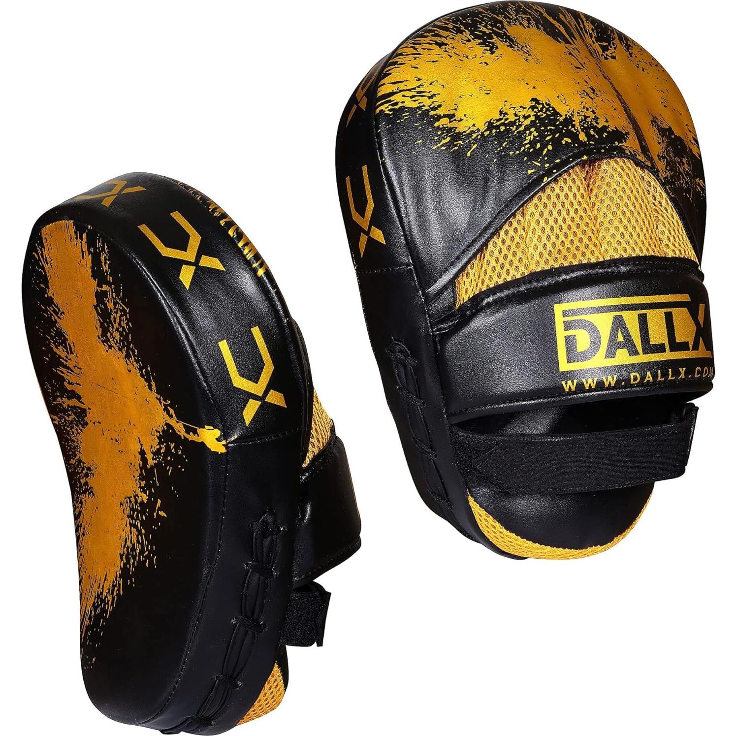Guantes de Boxeo DALLX Focus Pad Curvados Oro para MMA