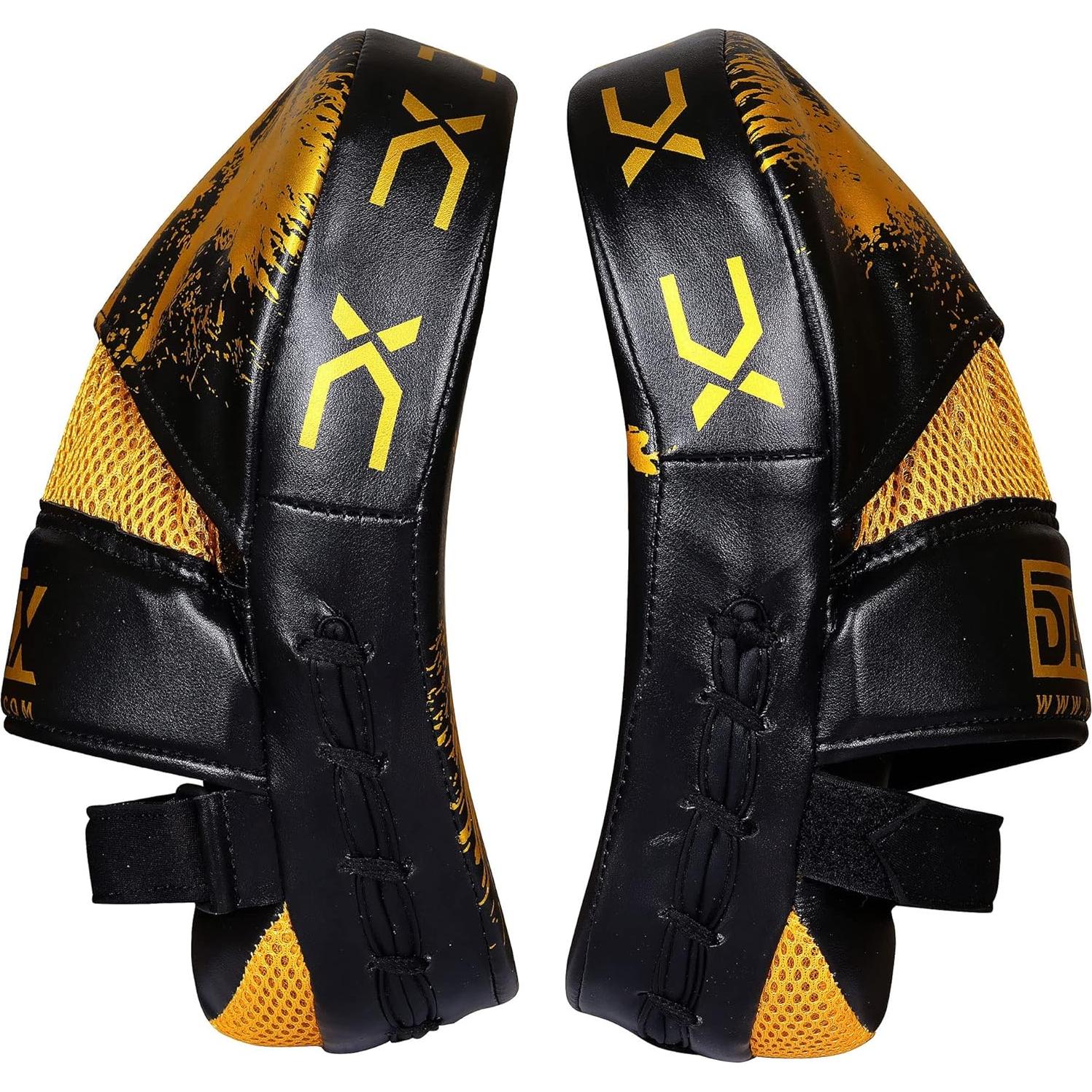 Guantes de Boxeo DALLX Focus Pad Curvados Oro para MMA