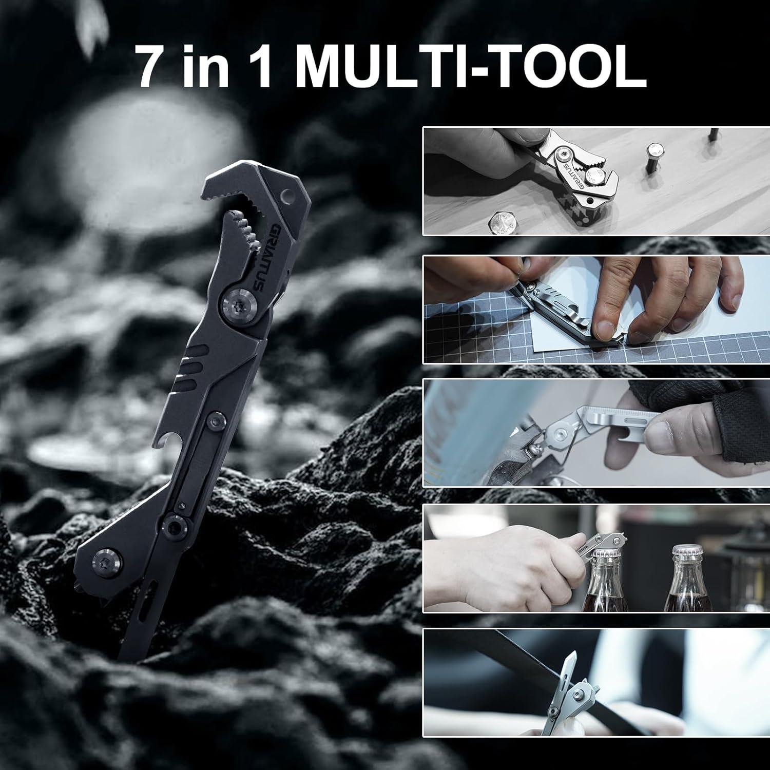 Multiherramienta 7 en 1 GIRIAITUS Plata Brillante EDC