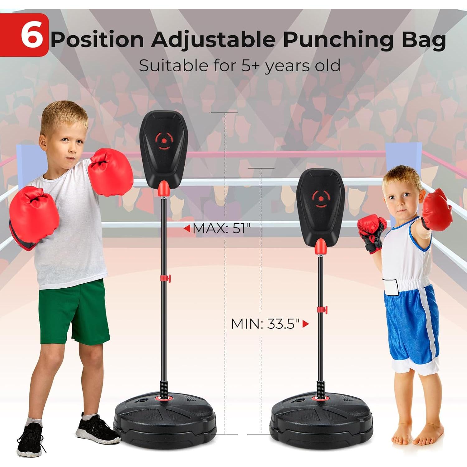 Conjunto de Boxeo Goplus Ajustable para Niños 5+ Años