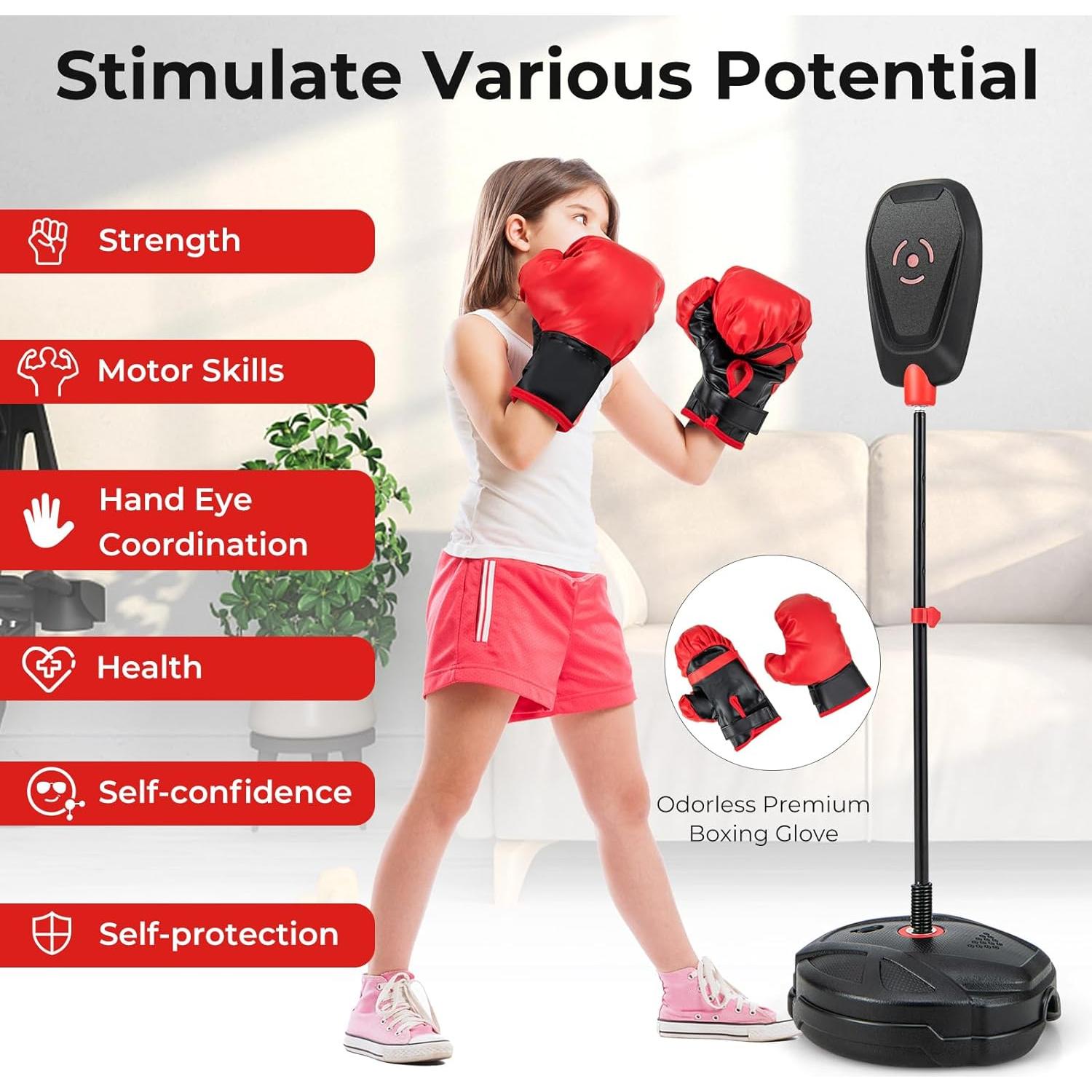 Conjunto de Boxeo Goplus Ajustable para Niños 5+ Años