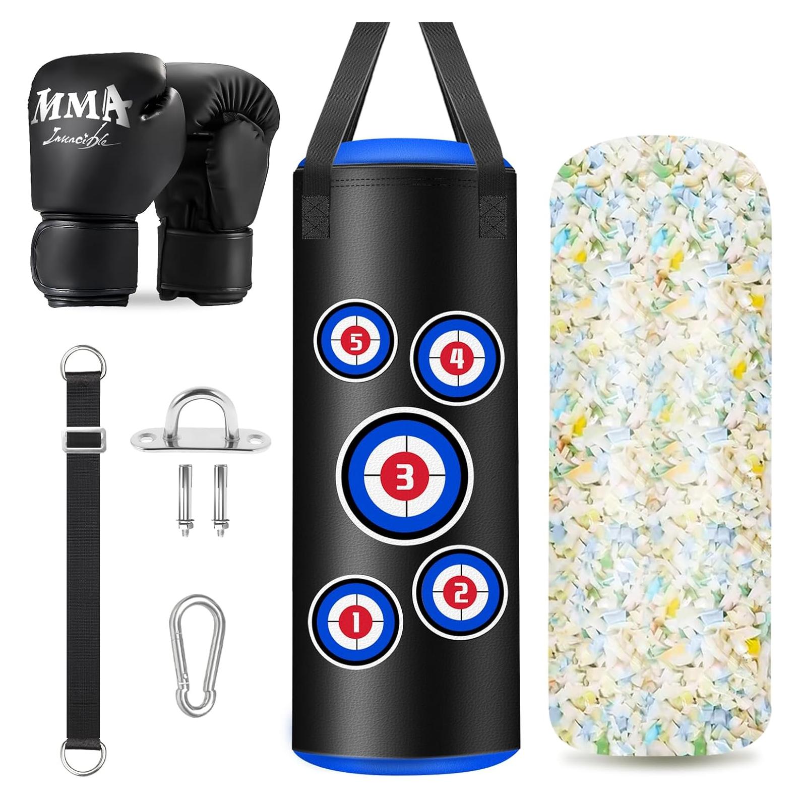 Saco de Boxeo Colgante YORWHIN 2FT para Niños con Guantes