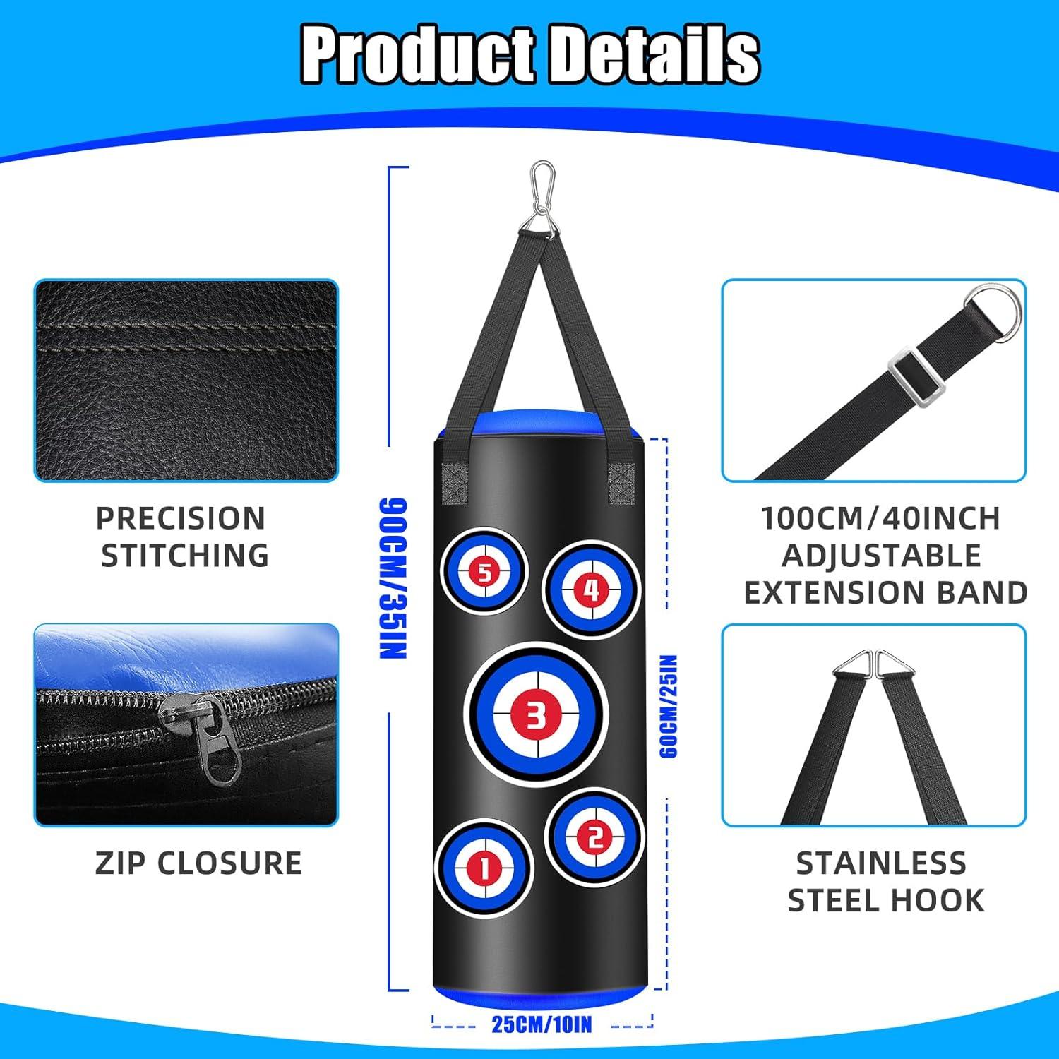 Saco de Boxeo Colgante YORWHIN 2FT para Niños con Guantes