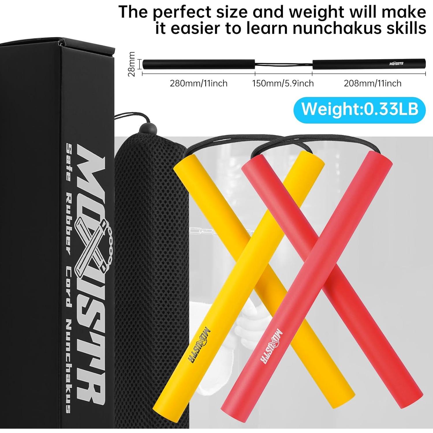 Nunchakus de espuma MOXIISTR para principiantes - Set de entrenamiento