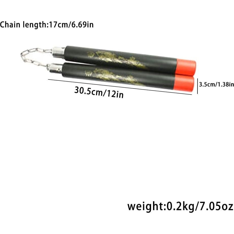 Nunchakus de Entrenamiento Magik 80cm Espuma Segura Negro/Rojo