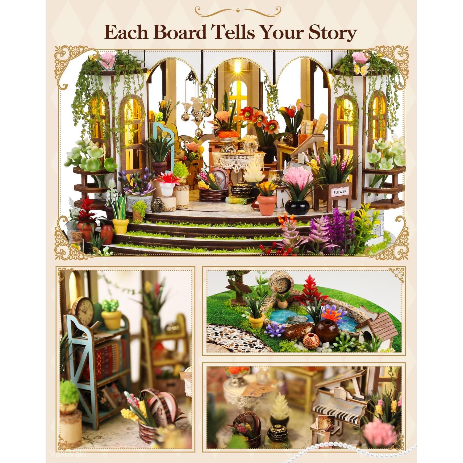 Kit Casa Miniatura Vaki Vaki Jardín Colgante 3D DIY