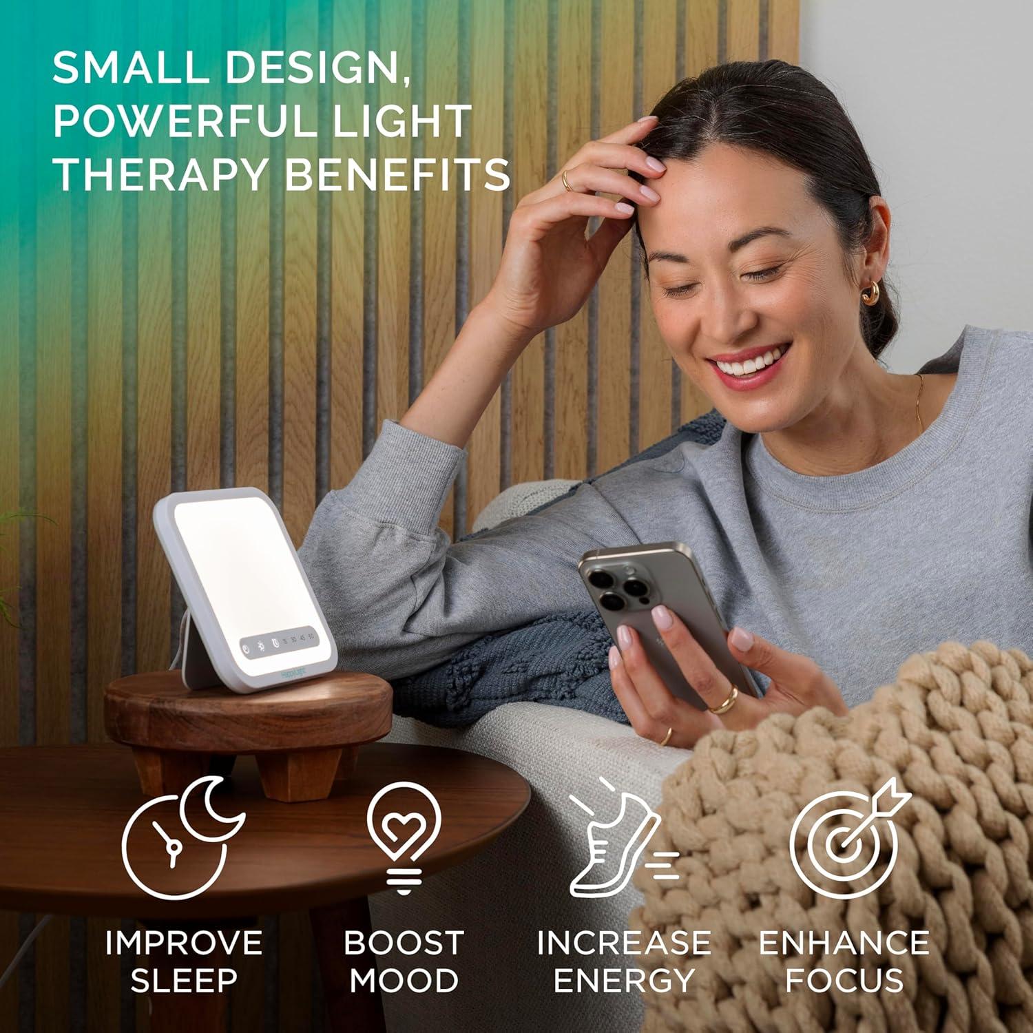 Lámpara de Terapia de Luz Verilux HappyLight Mini 10,000 Lux