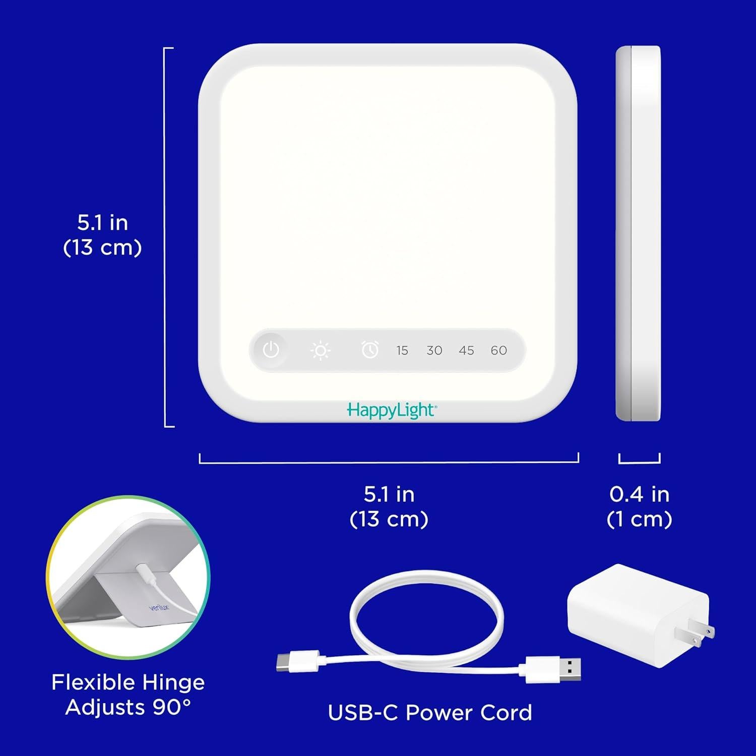Lámpara de Terapia de Luz Verilux HappyLight Mini 10,000 Lux