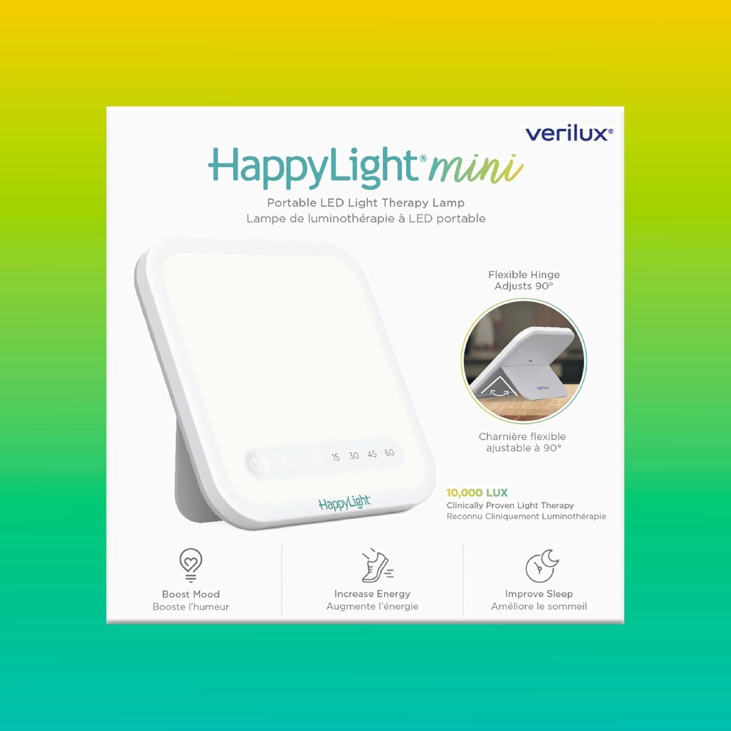 Lámpara de Terapia de Luz Verilux HappyLight Mini 10,000 Lux