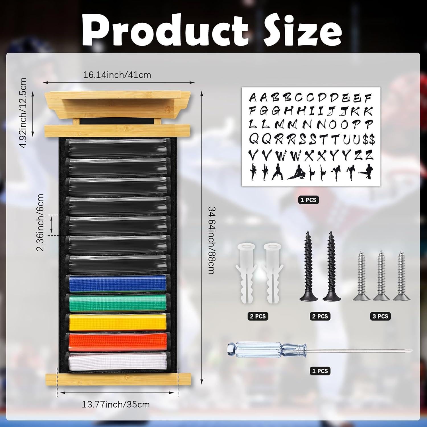 Soporte de Exhibición de Cinturones X-Kingsun para Karate y Taekwondo