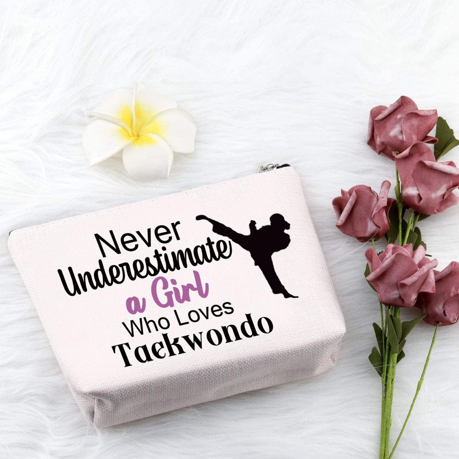 Bolsa Cosmética PXTIDY para Taekwondo Beige 23x18 cm