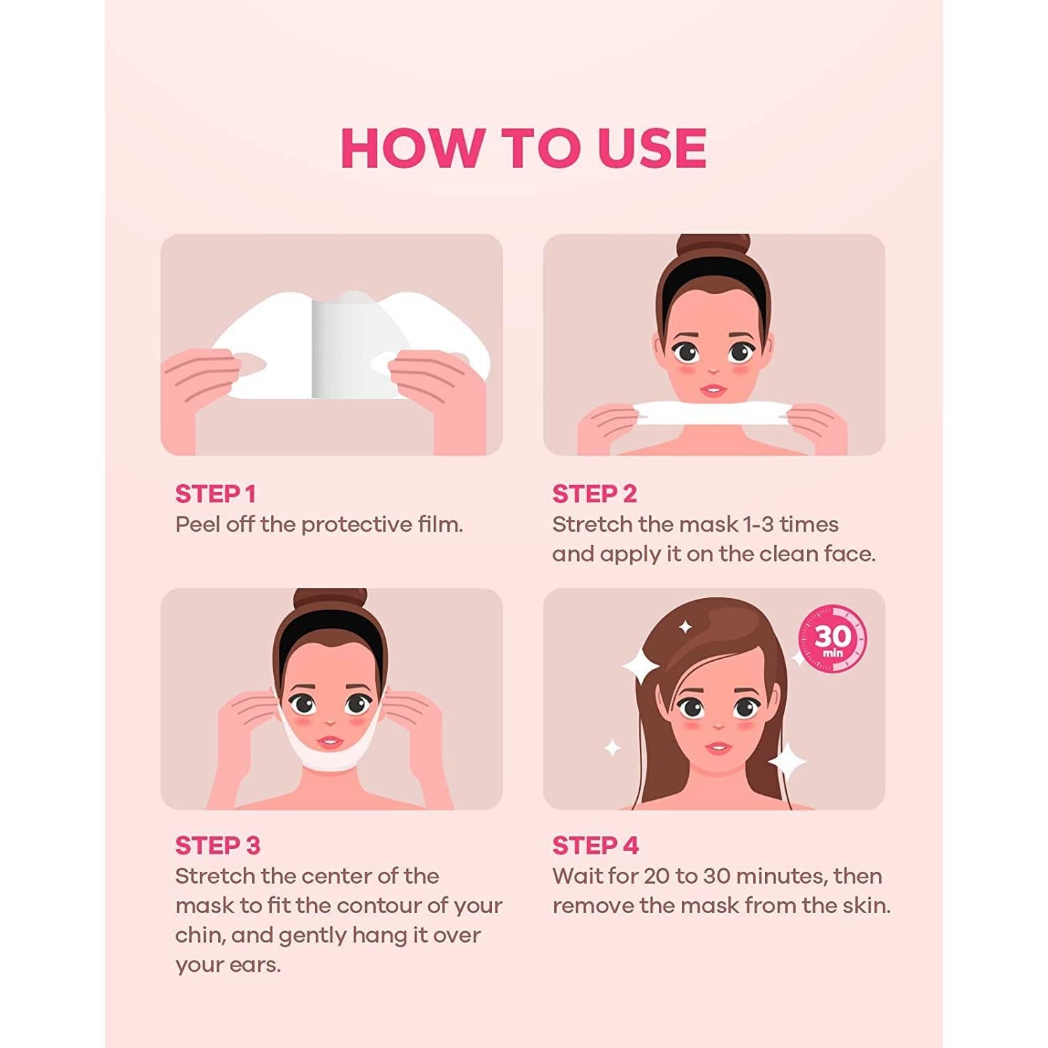 Máscara V Line FairyFace 5 unidades colágeno hidratante