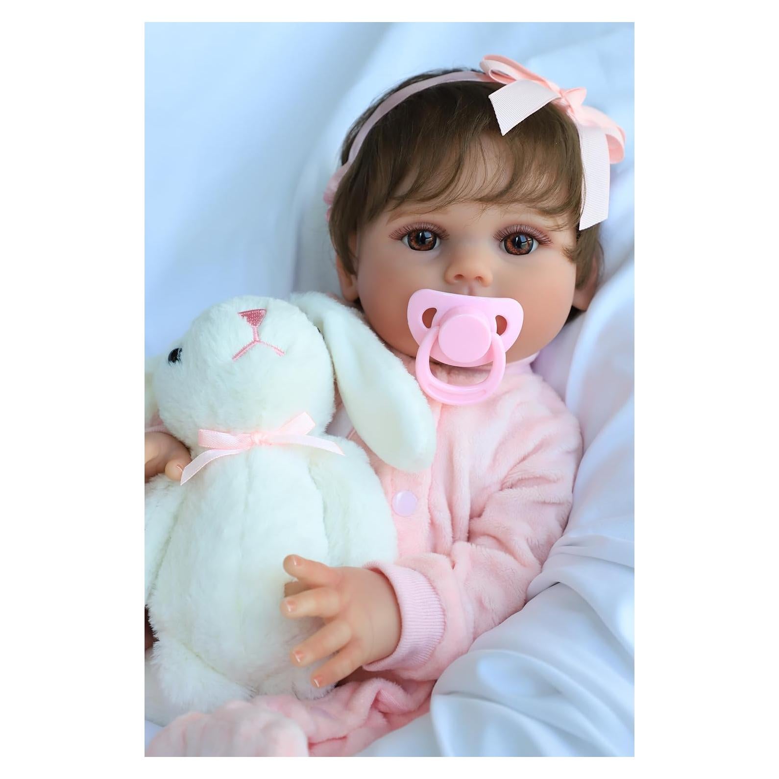 Muñeca Reborn Realista SCOM Lucy 45.72 cm con Accesorios