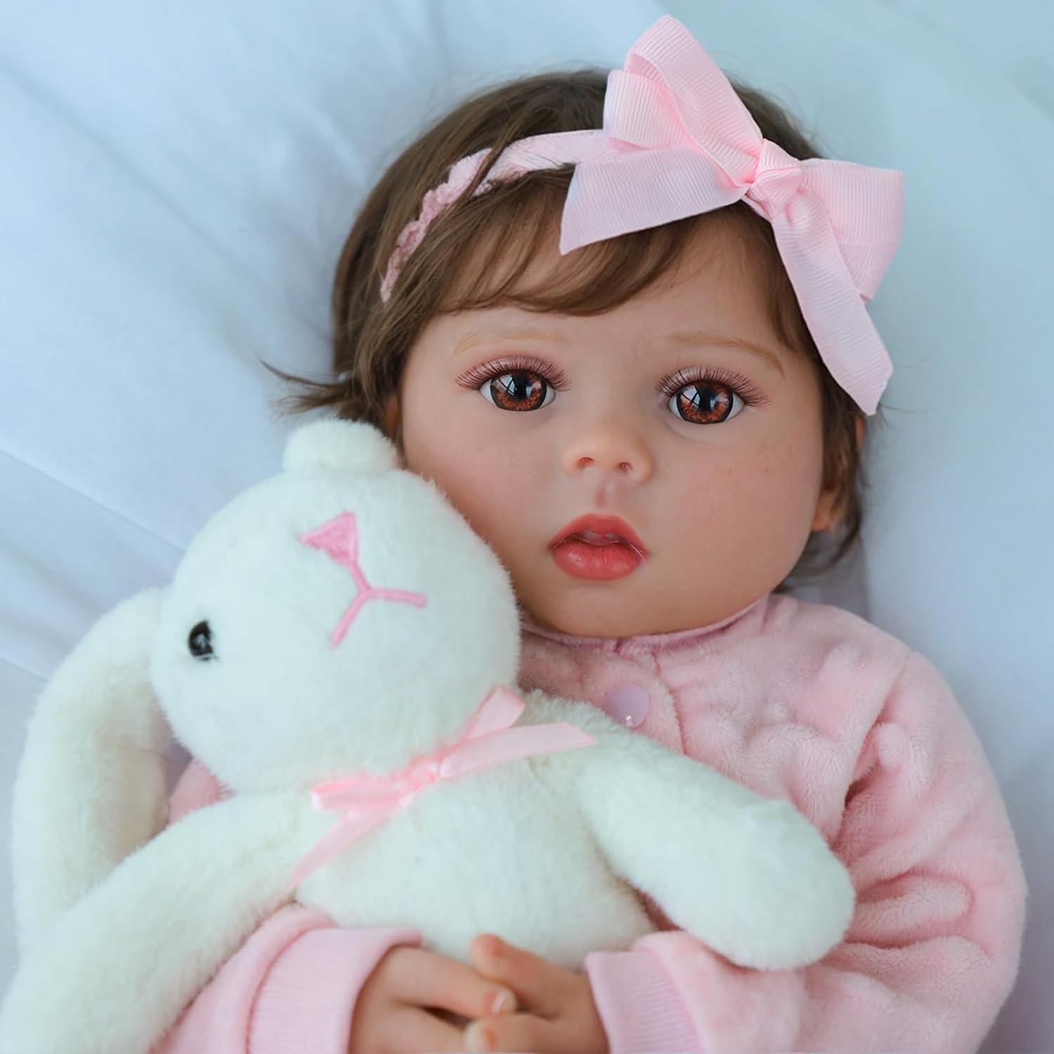 Muñeca Reborn Realista SCOM Lucy 45.72 cm con Accesorios