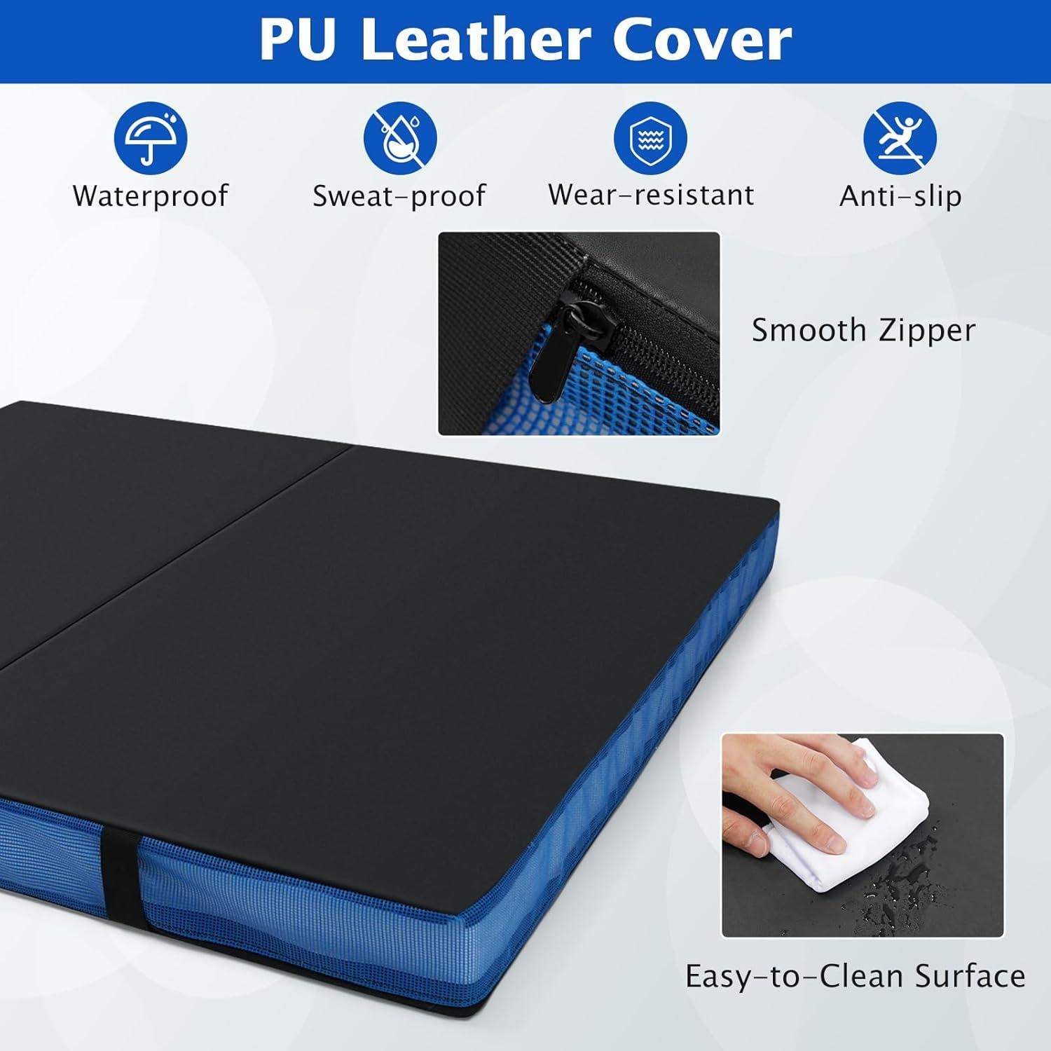 Esterilla de Gimnasia Plegable Giantex 1.22m x 1.22m Negra