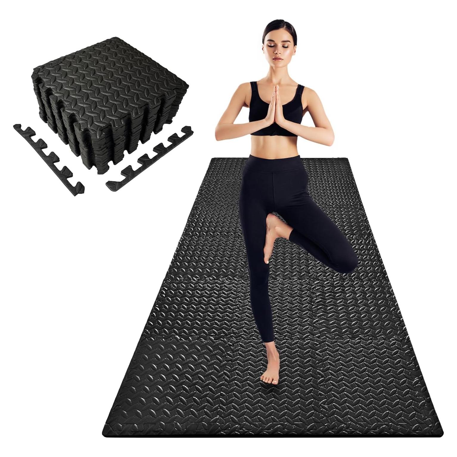 Mats de Espuma Interconectables YSHUFJOI 18 Piezas 12mm Negro