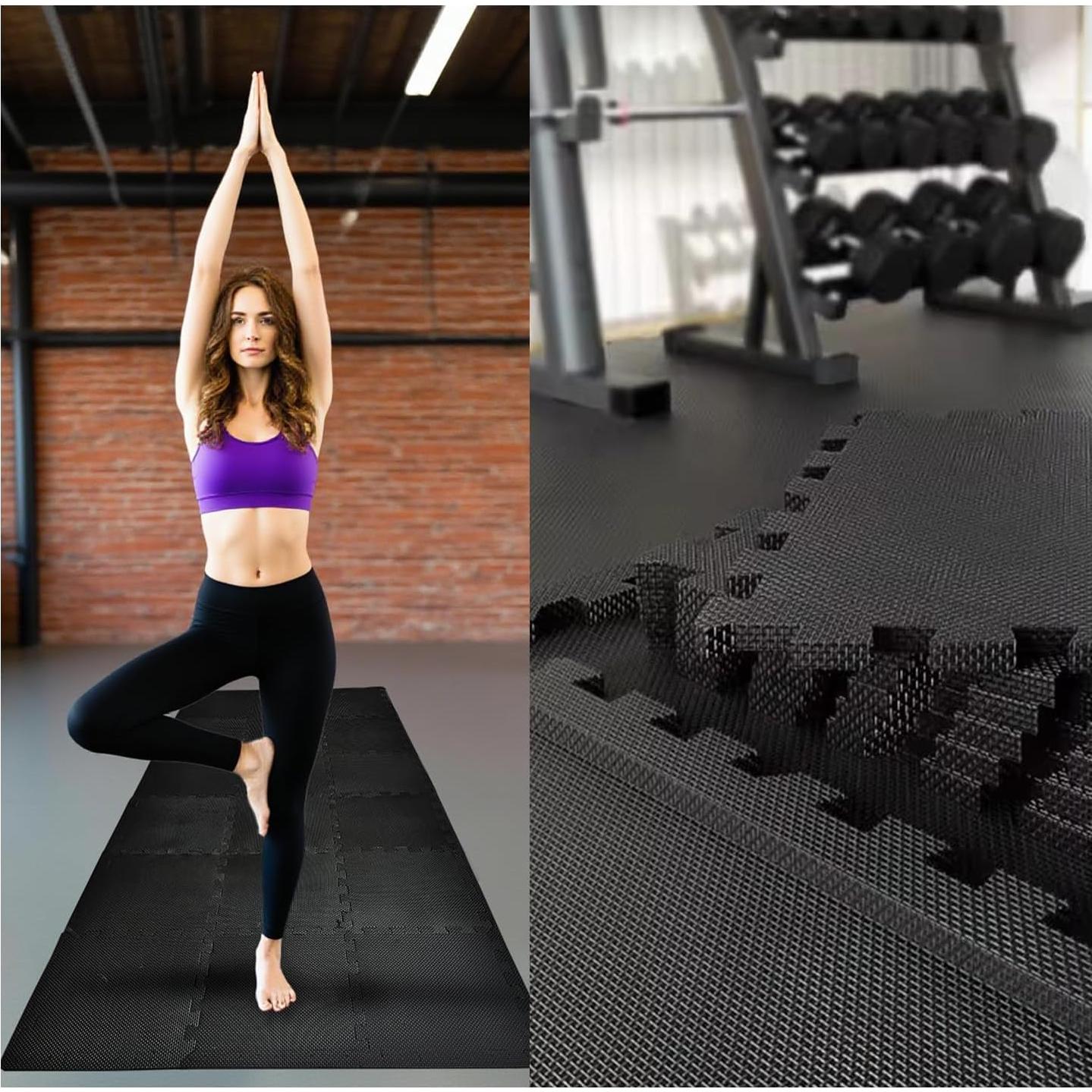 Mats de Espuma Interconectables YSHUFJOI 18 Piezas 12mm Negro