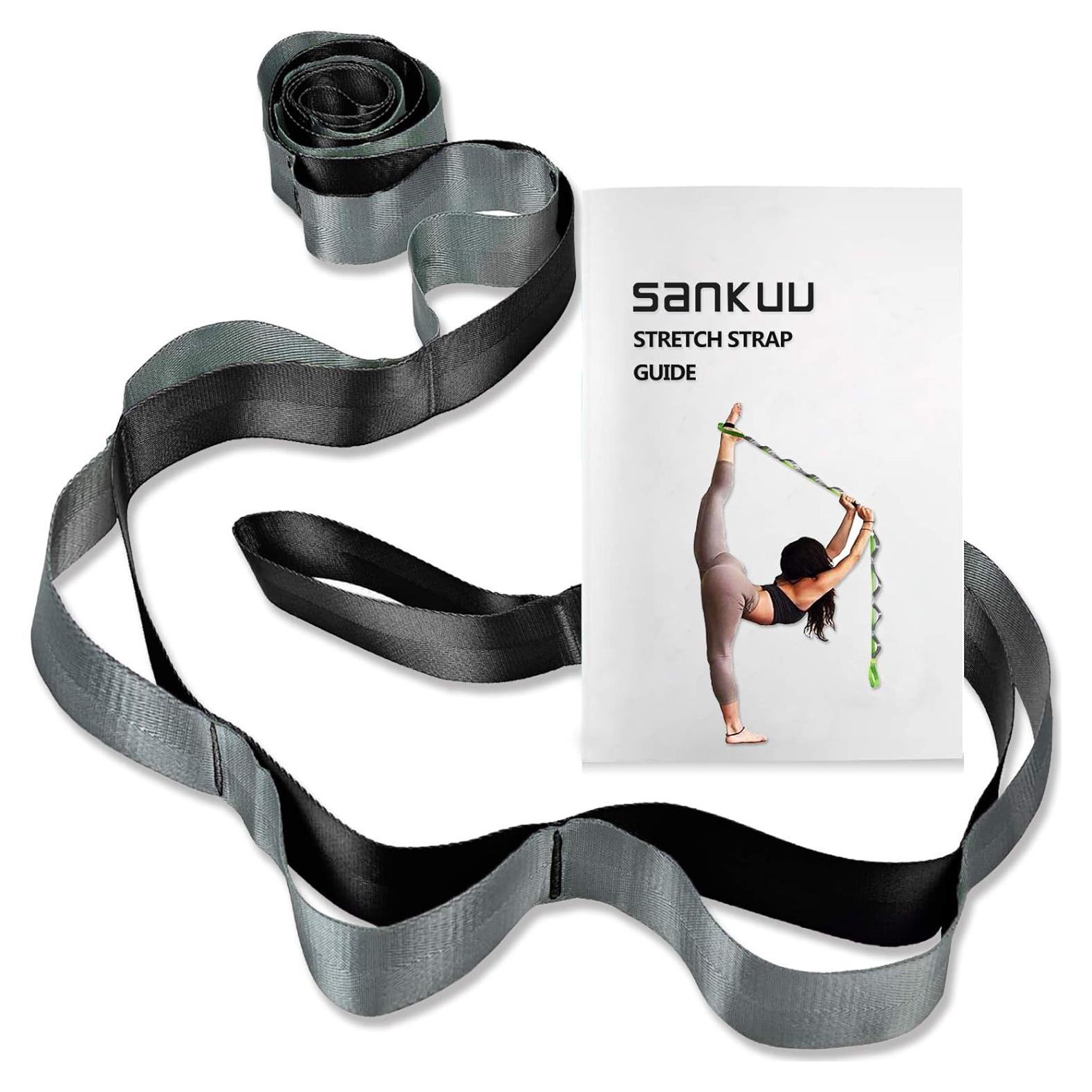 Correa de Estiramiento SANKUU 2.44m con 12 Bucles - Yoga y Pilates
