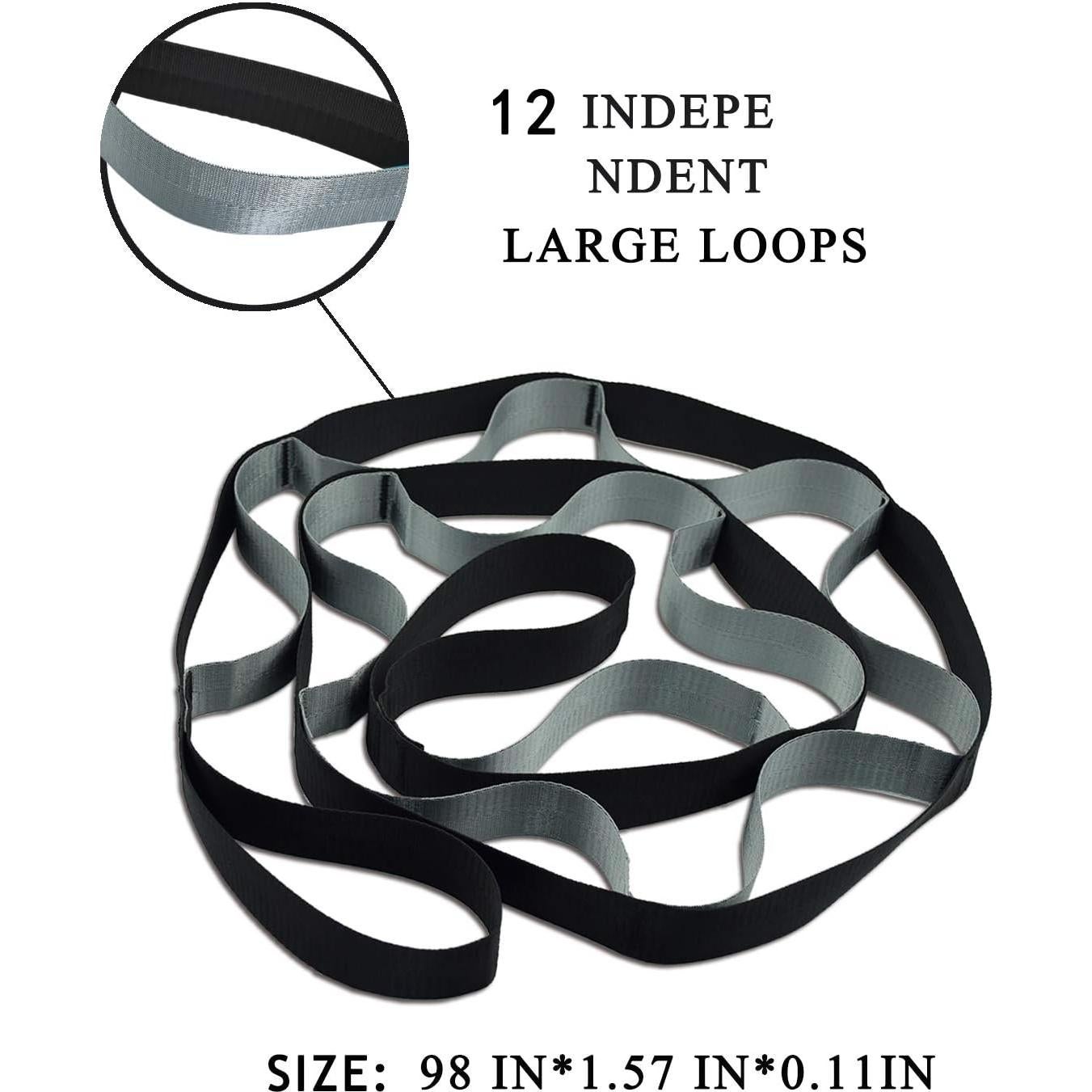 Correa de Estiramiento SANKUU 2.44m con 12 Bucles - Yoga y Pilates