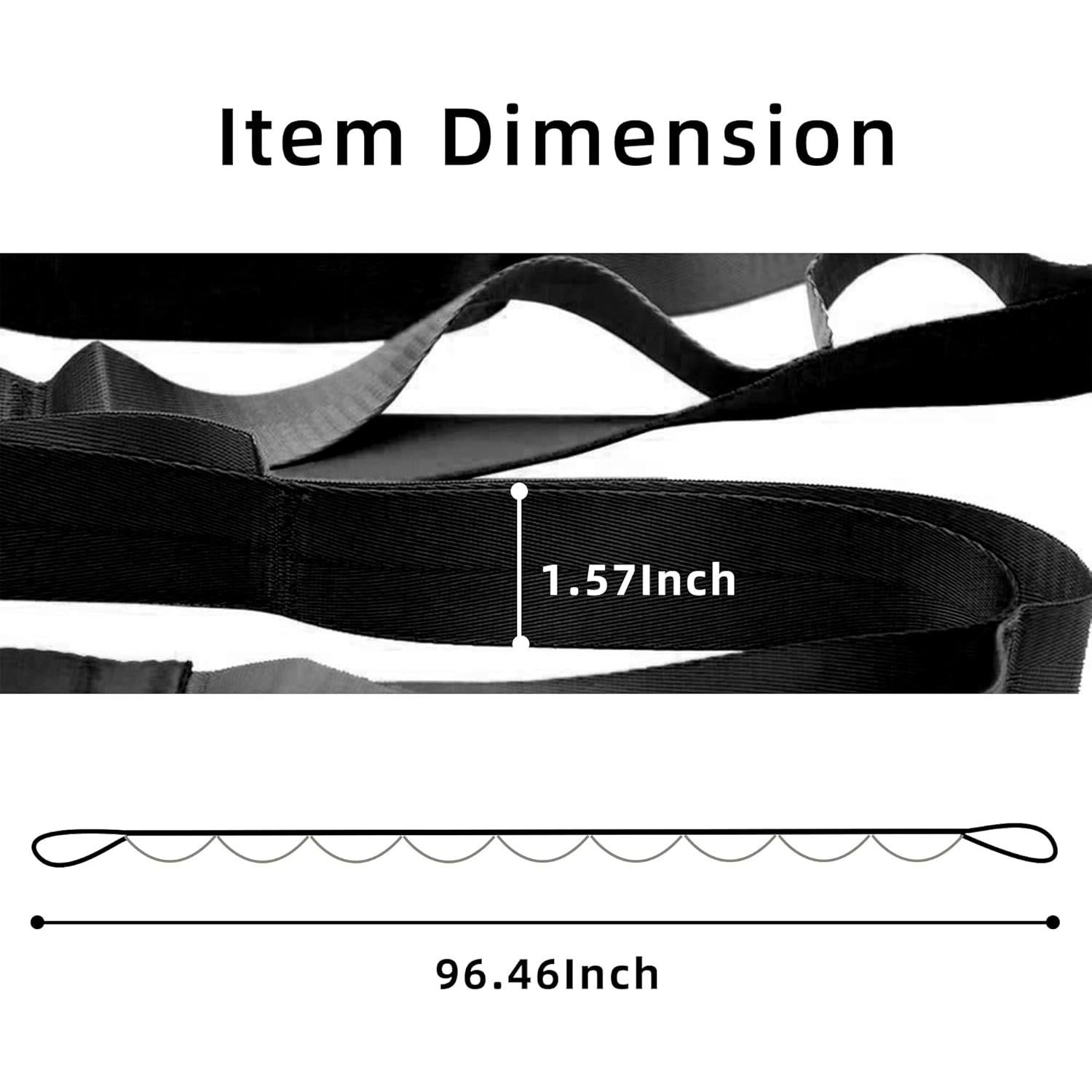 Correa de Estiramiento SANKUU 2.44m con 12 Bucles - Yoga y Pilates