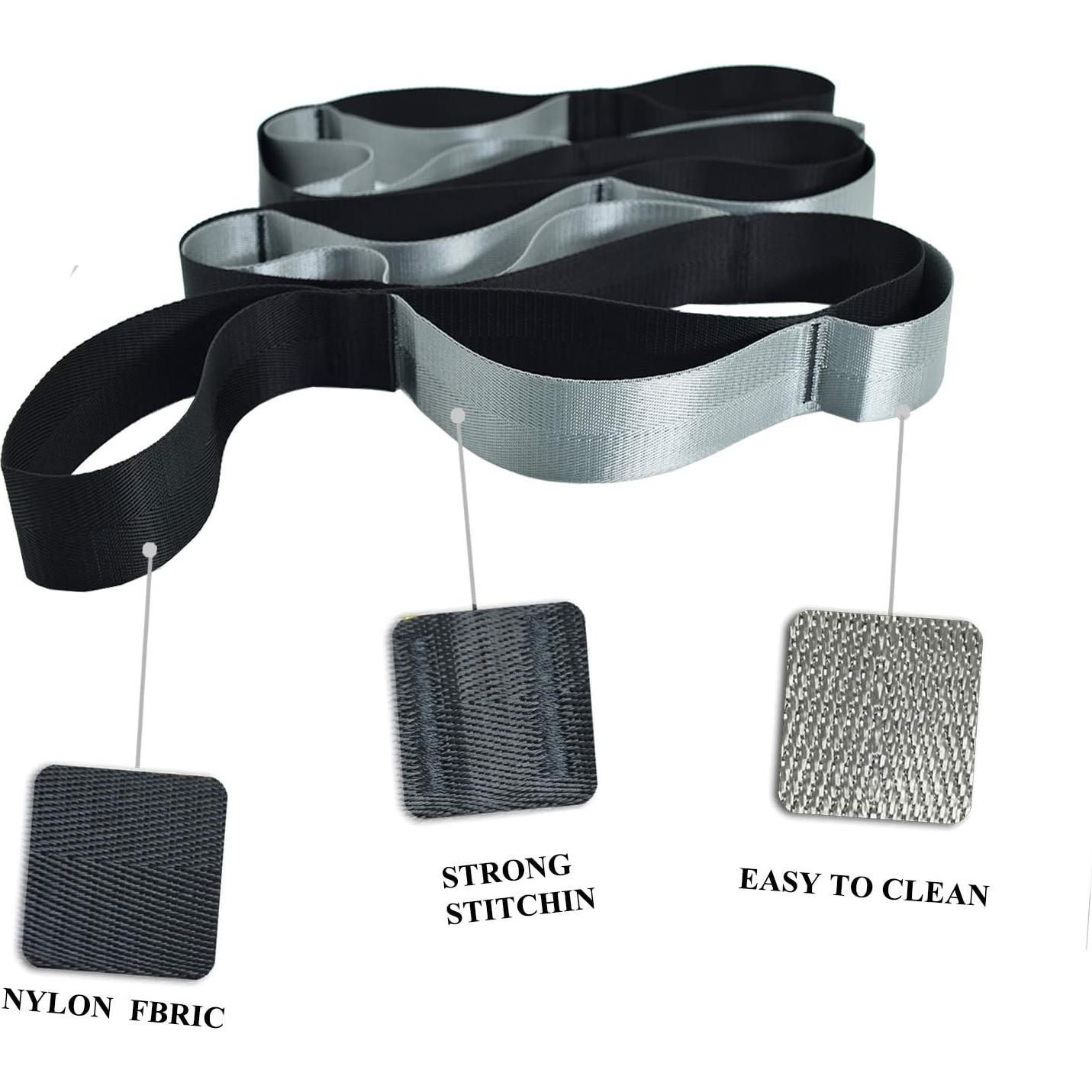 Correa de Estiramiento SANKUU 2.44m con 12 Bucles - Yoga y Pilates