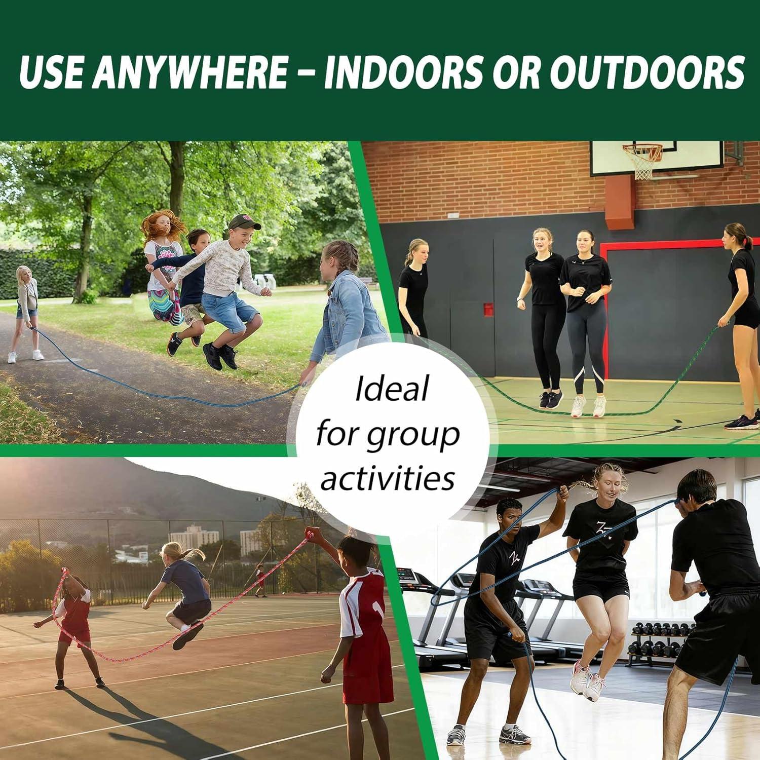 Cuerda de Salto Ajustable Megaraise 4.88m para Niños y Adultos