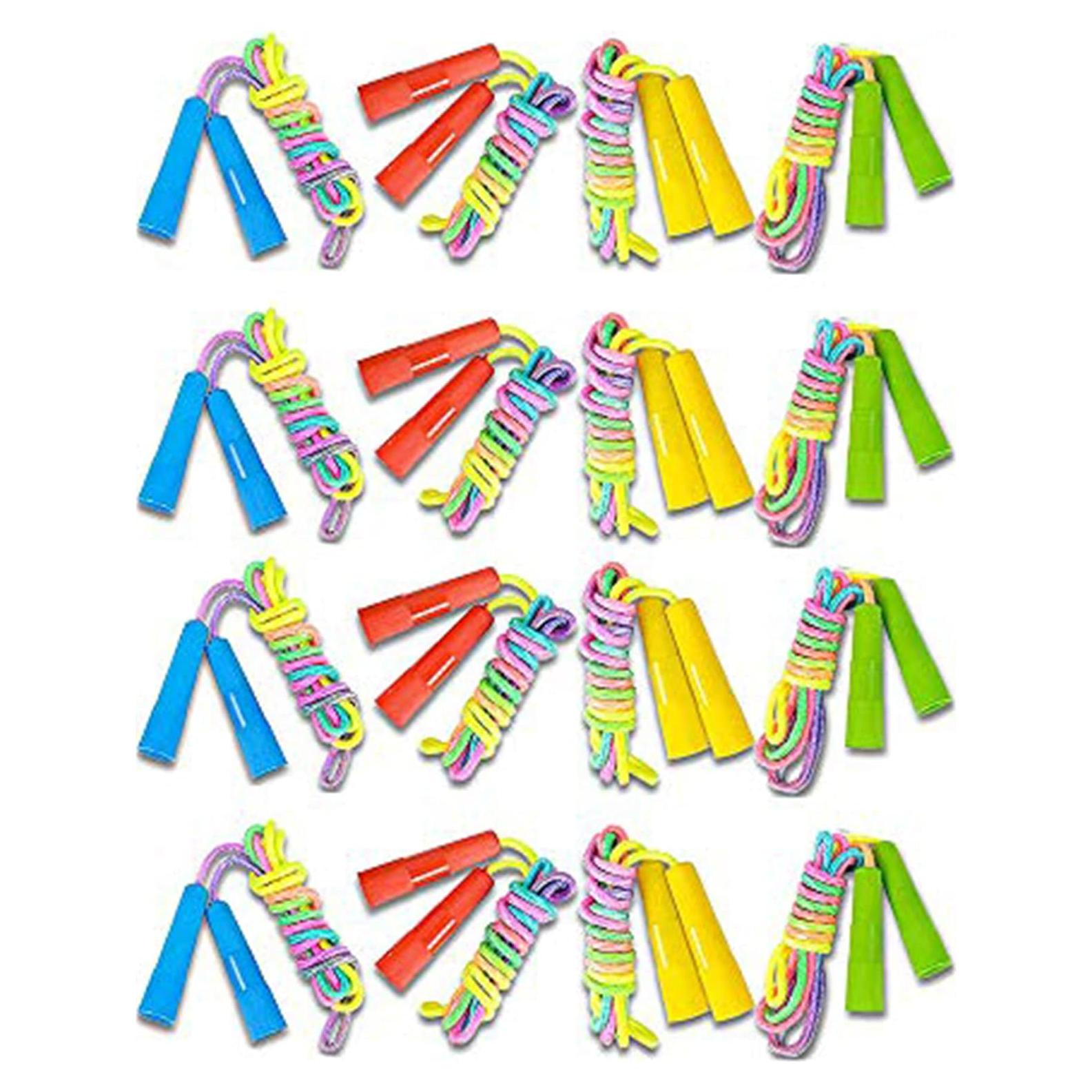 Paquete de 16 cuerdas de saltar FORSUN 2.29m nylon neón