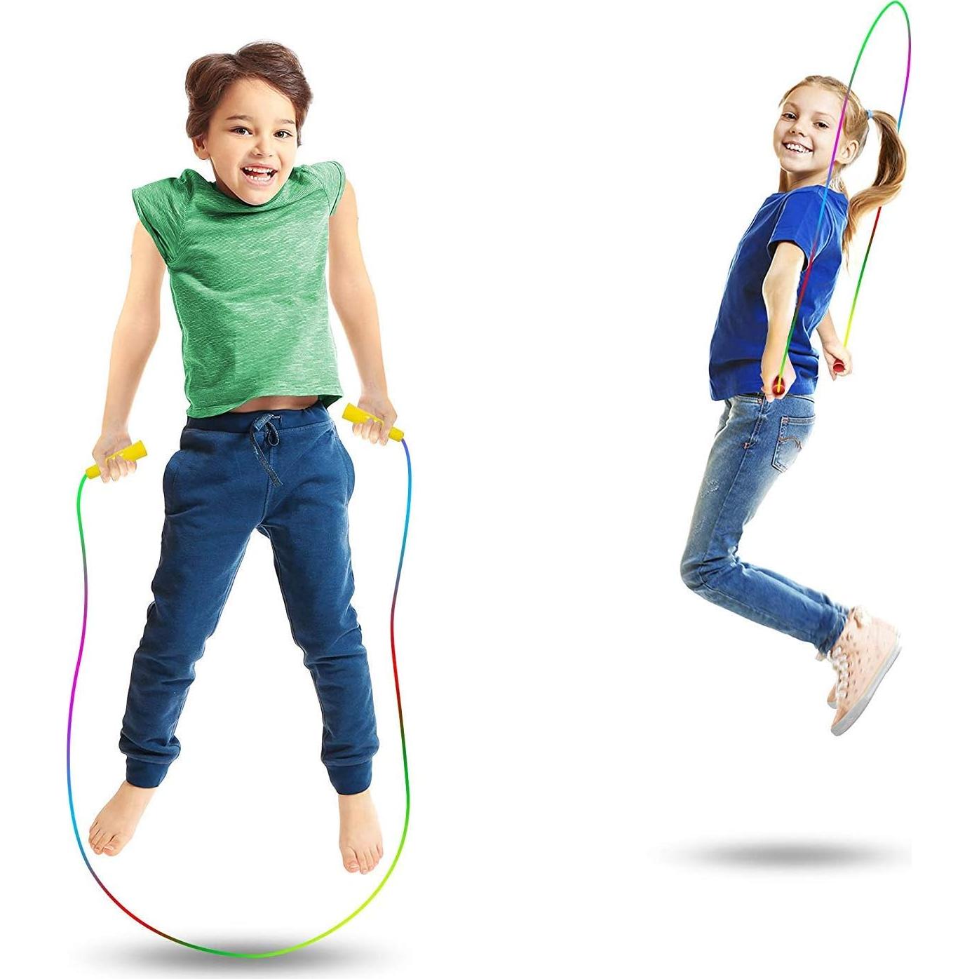 Paquete de 16 cuerdas de saltar FORSUN 2.29m nylon neón