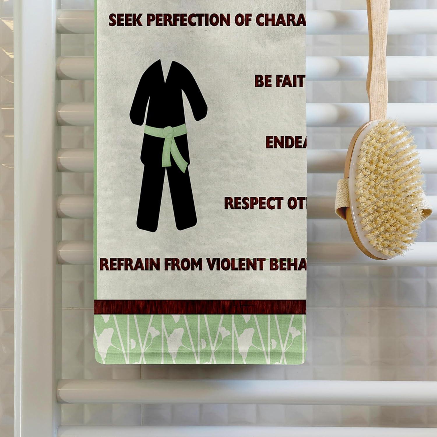 Toalla de Mano 3dRose para Piscina 55.88x76.2 cm - Dojo Kun