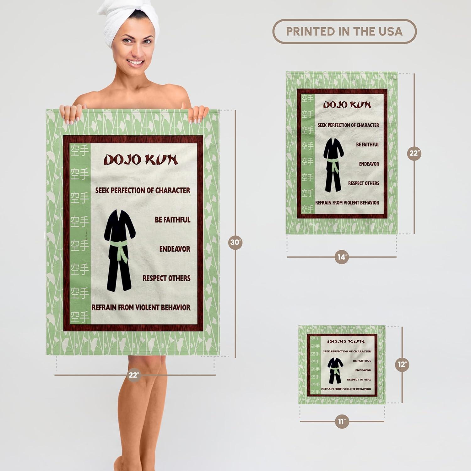 Toalla de Mano 3dRose para Piscina 55.88x76.2 cm - Dojo Kun