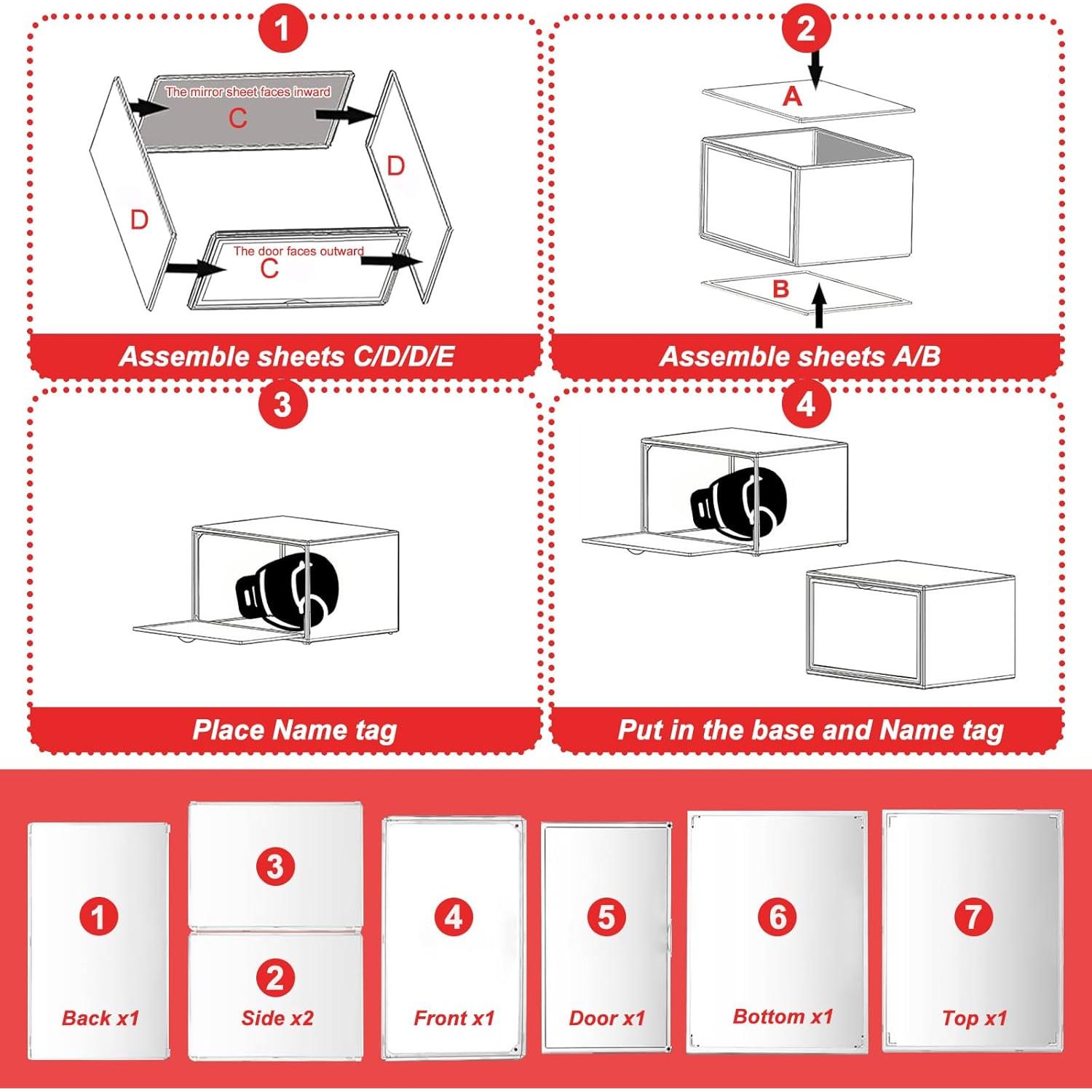 Estuche de exhibición transparente para guantes de boxeo Sibosen