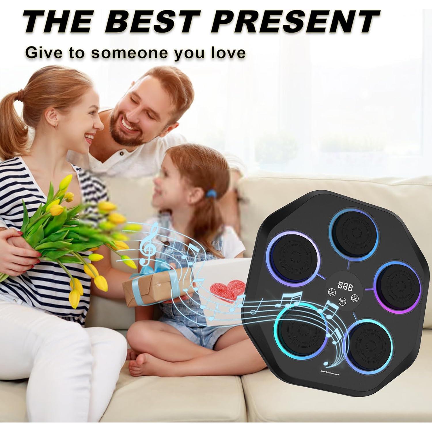 Máquina de Boxeo Musical ZNSLOPILCV con Guantes - Entrenador Inteligente