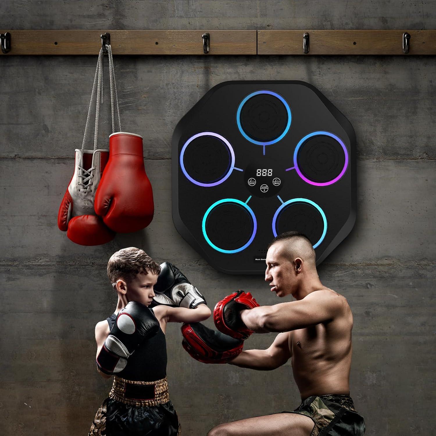 Máquina de Boxeo Musical ZNSLOPILCV con Guantes - Entrenador Inteligente