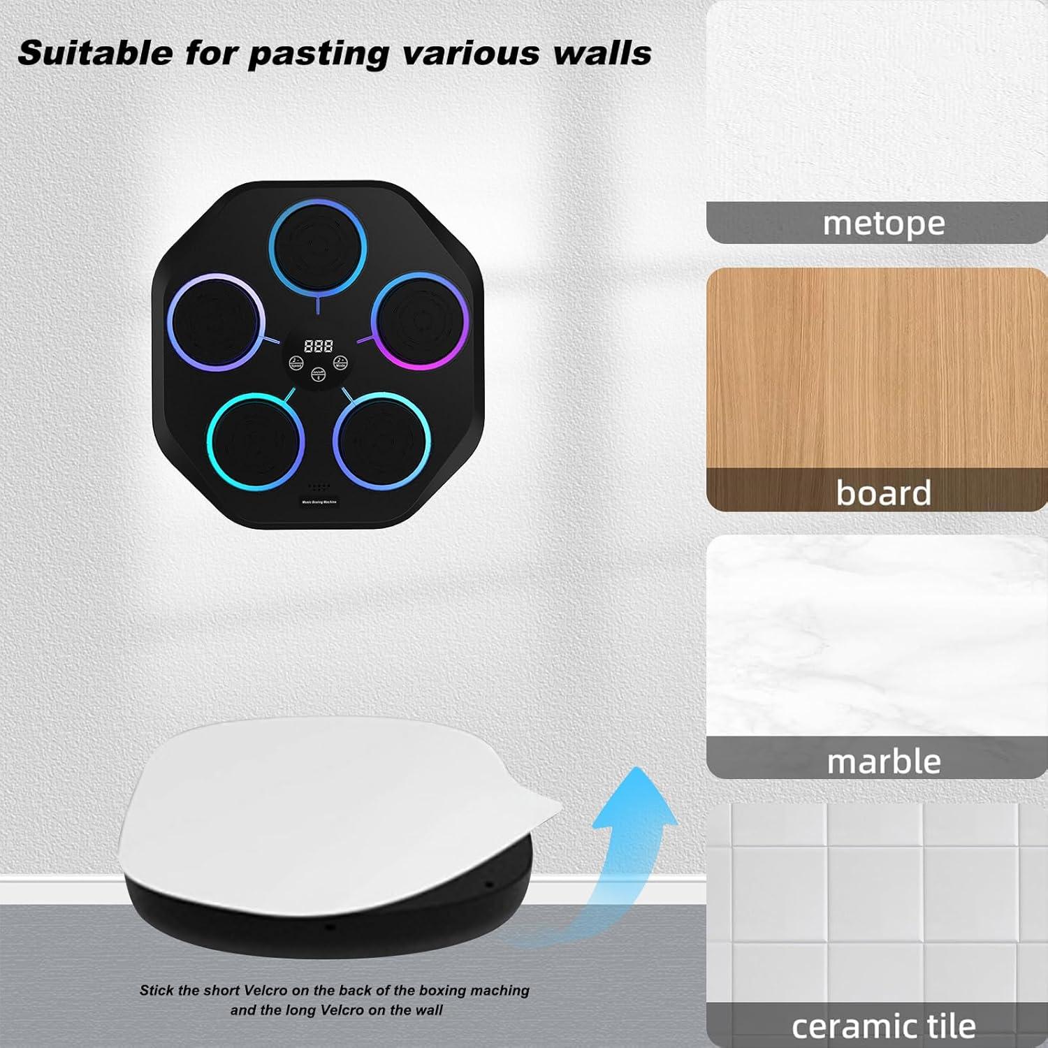 Máquina de Boxeo Musical ZNSLOPILCV con Guantes - Entrenador Inteligente