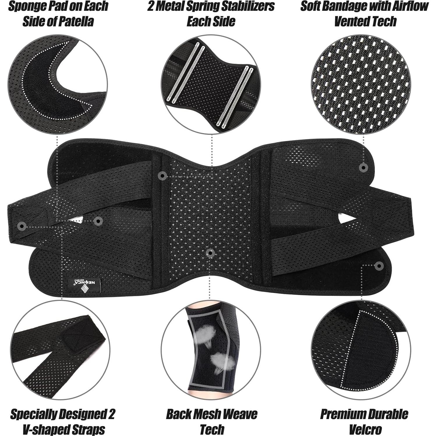 Faja para Rodilla NEENCA X-Grande Negro - Soporte y Alivio