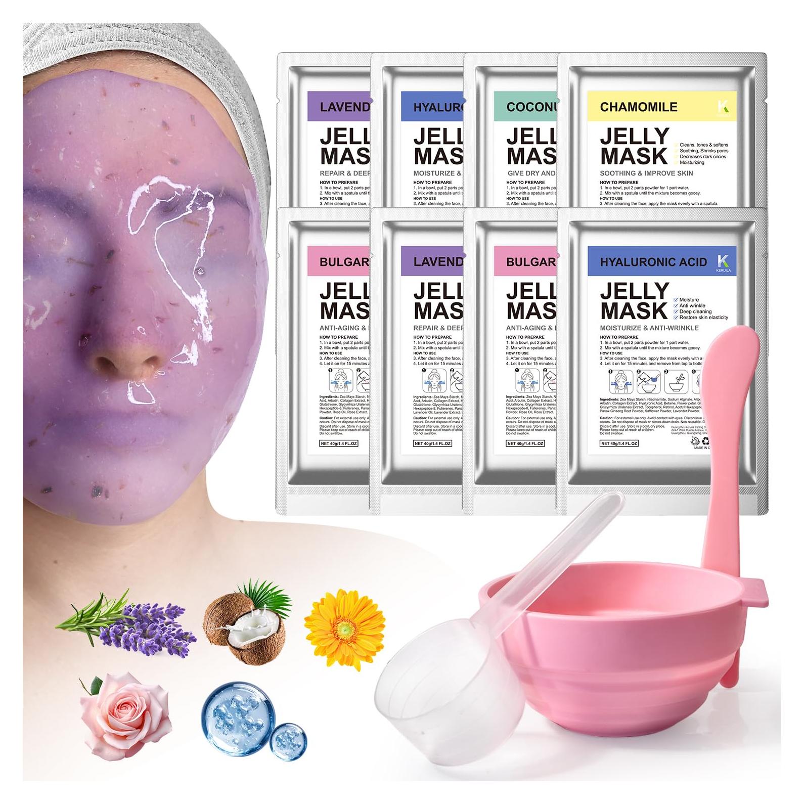 Kit de Mascarillas de Gel KERUILA para Hidratación Facial