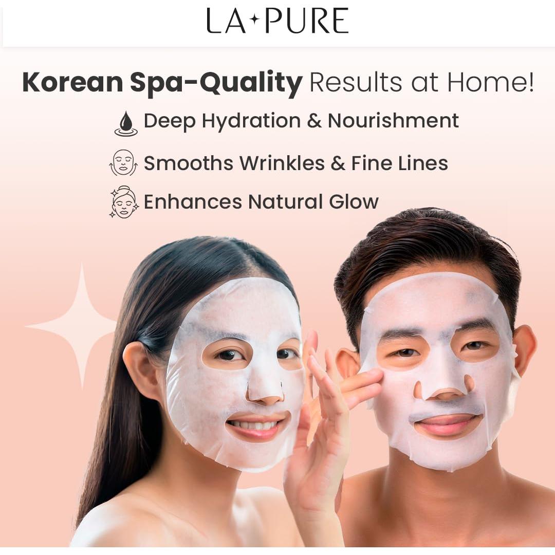 Mascarilla Facial de Mucina de Caracol LA PURE - 10 Unidades Hidratantes