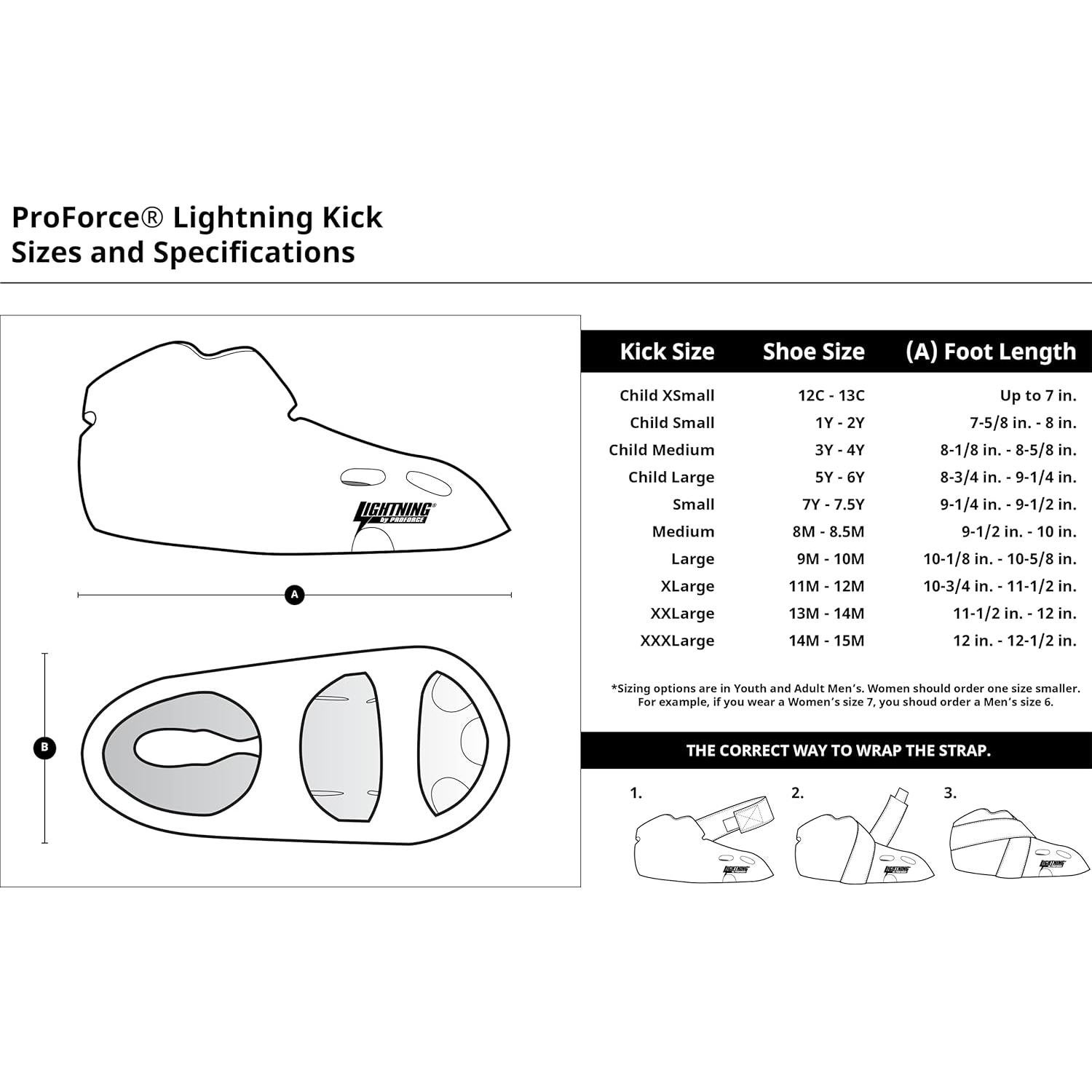 Zapatos de Sparring ProForce Lightning Kicks Negro Talla 46
