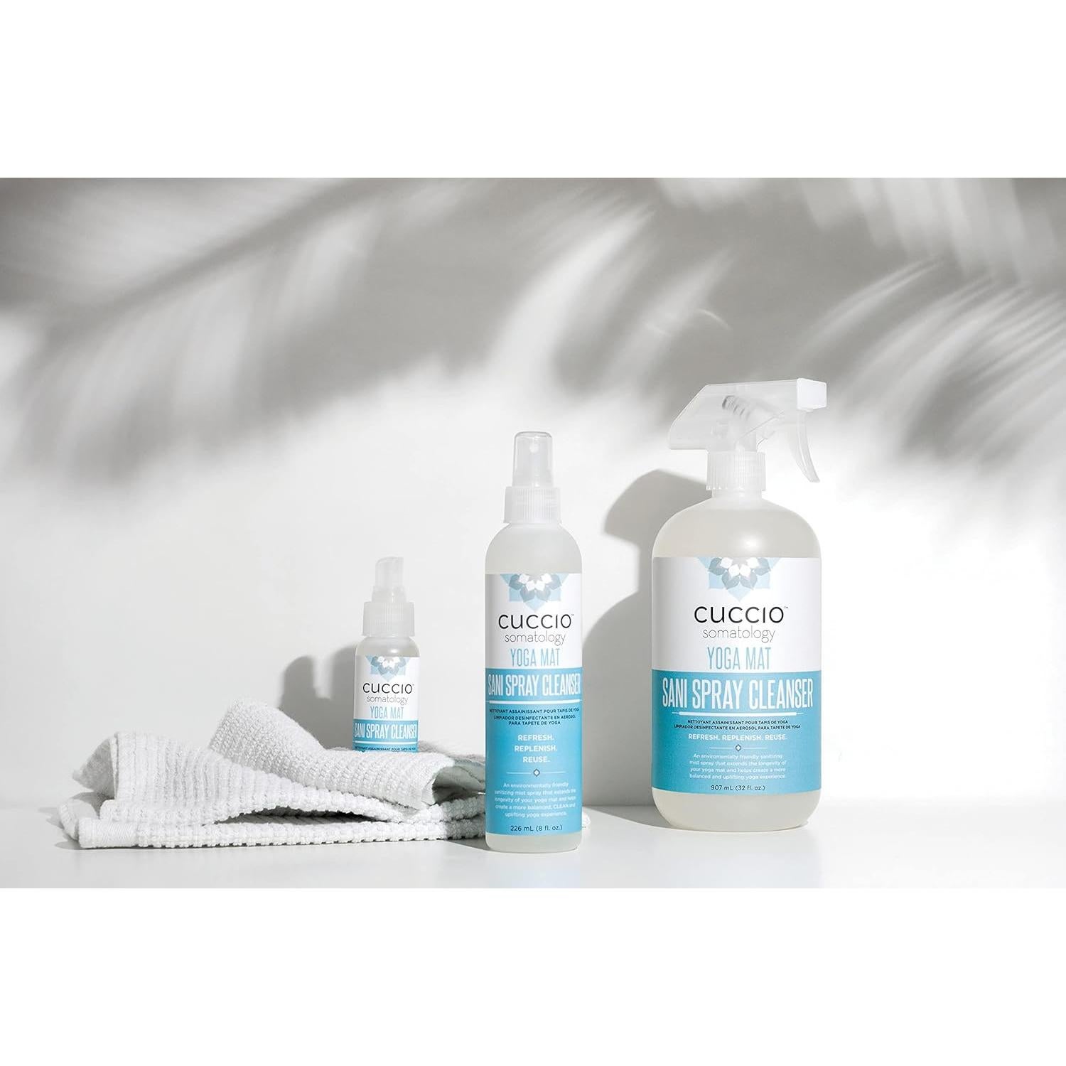 Limpiador en Spray para Esteras de Yoga Cuccio Somatology 946 ml