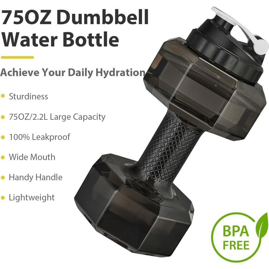 Botella de Agua Ecológica Dulcii 2.2L Mancuerna Fitness