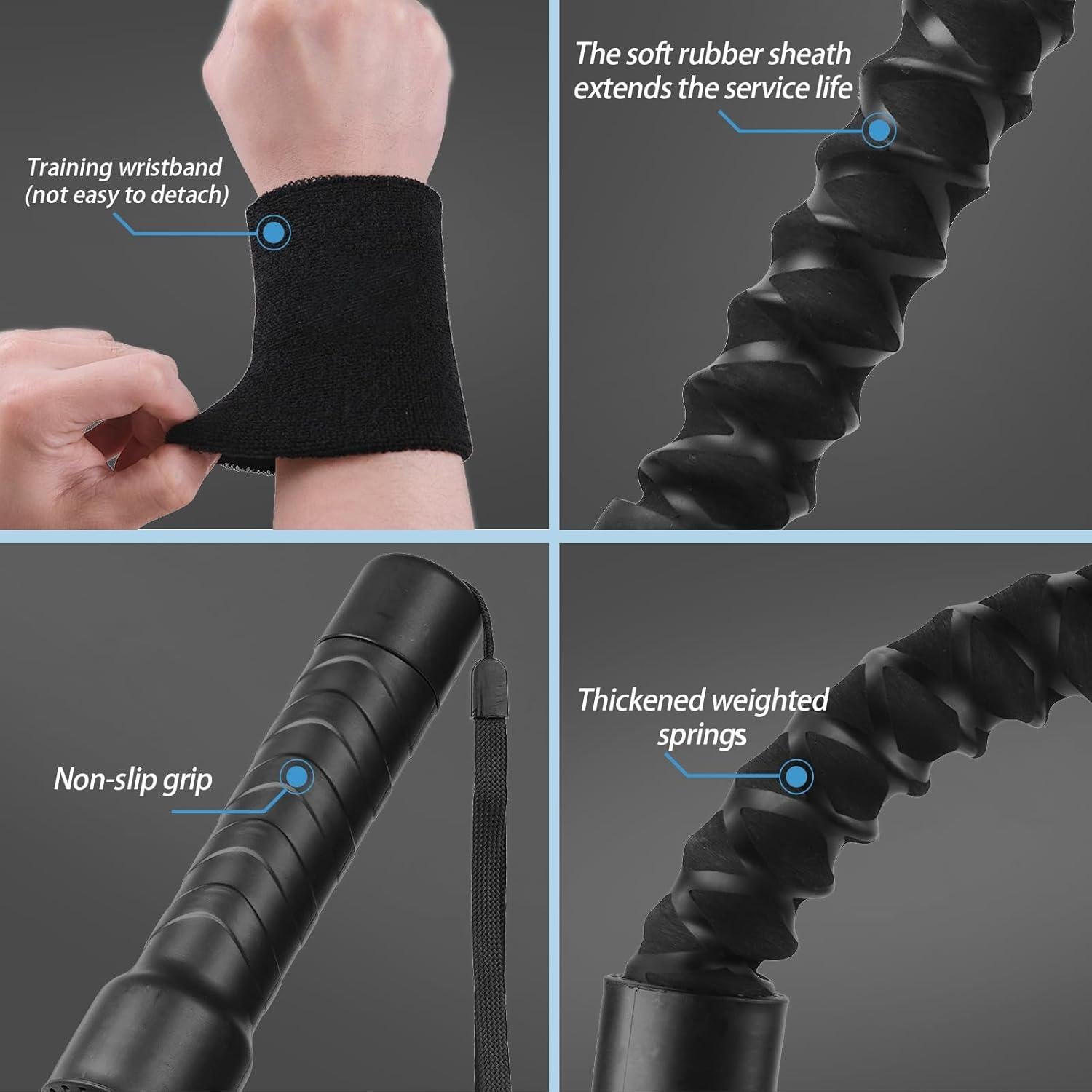 Cuerdas de Batalla Sin Cuerda mnmnx 52 cm para Gimnasio en Casa