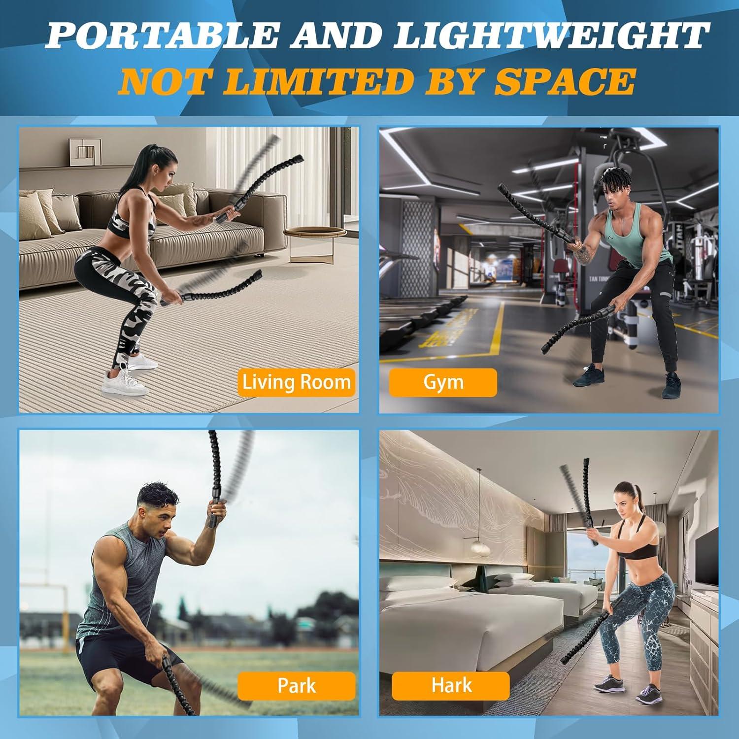 Cuerdas de Batalla Sin Cuerda mnmnx 52 cm para Gimnasio en Casa